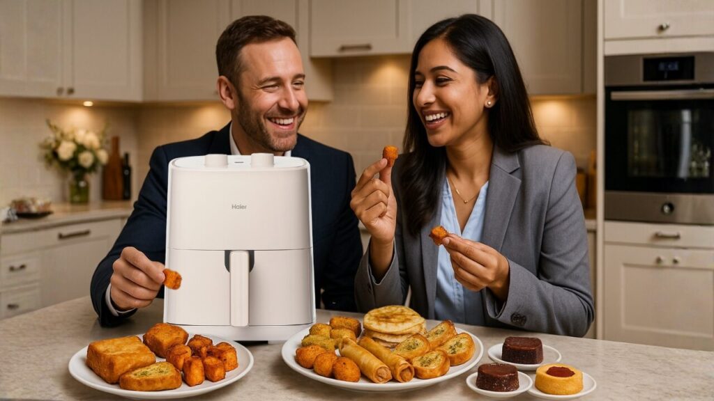 Couple with air fryer