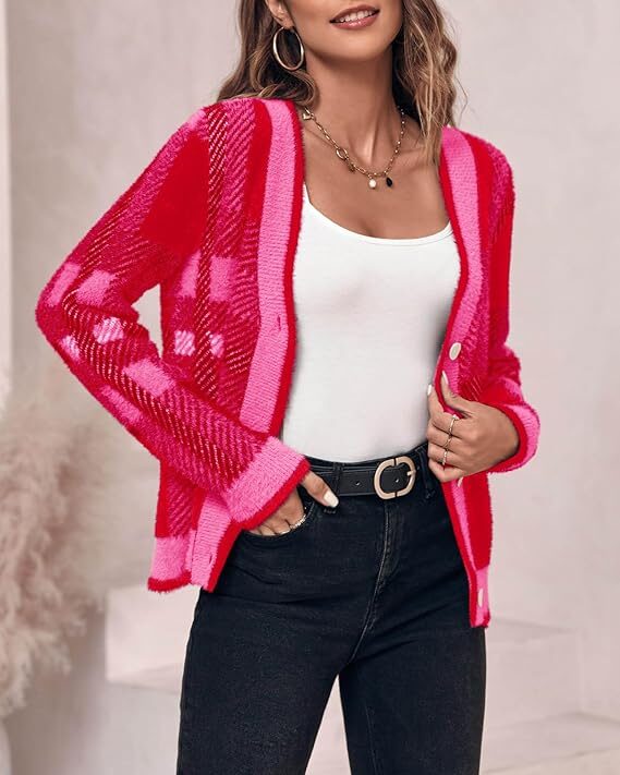 Pink cardigan